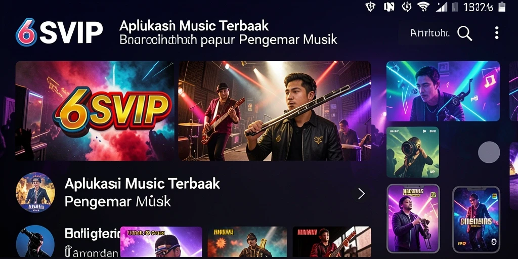 Screenshot gameplay 6SVIP menampilkan antarmuka aplikasi musik modern dan interaktif.
