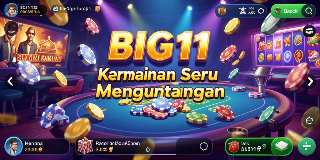 Tampilan menarik dari gameplay Kasino di BIG11.