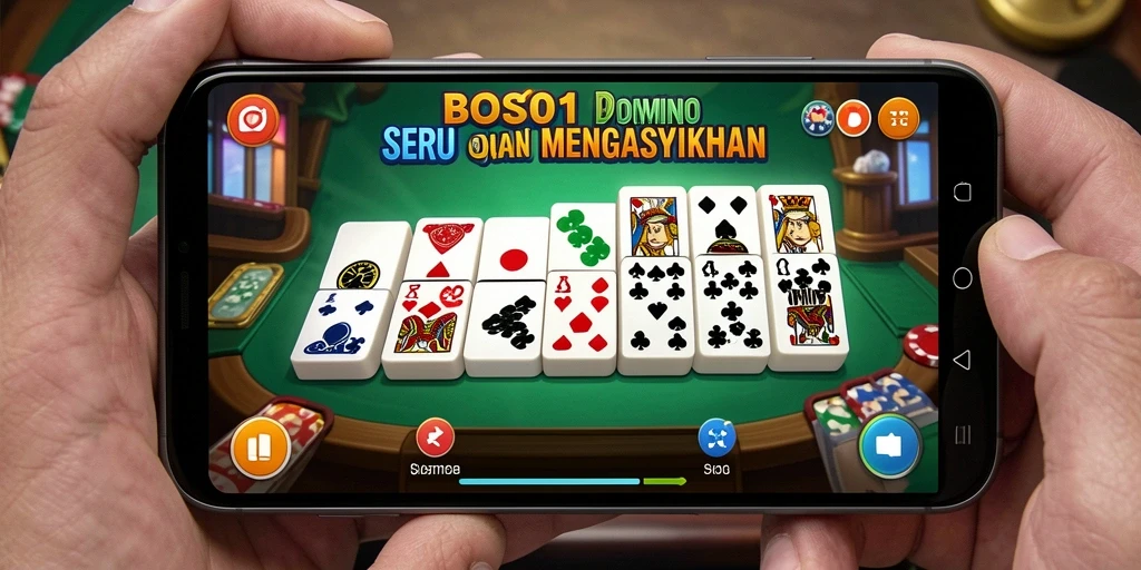 Tampilan gameplay dominonya yang menegangkan dan seru.