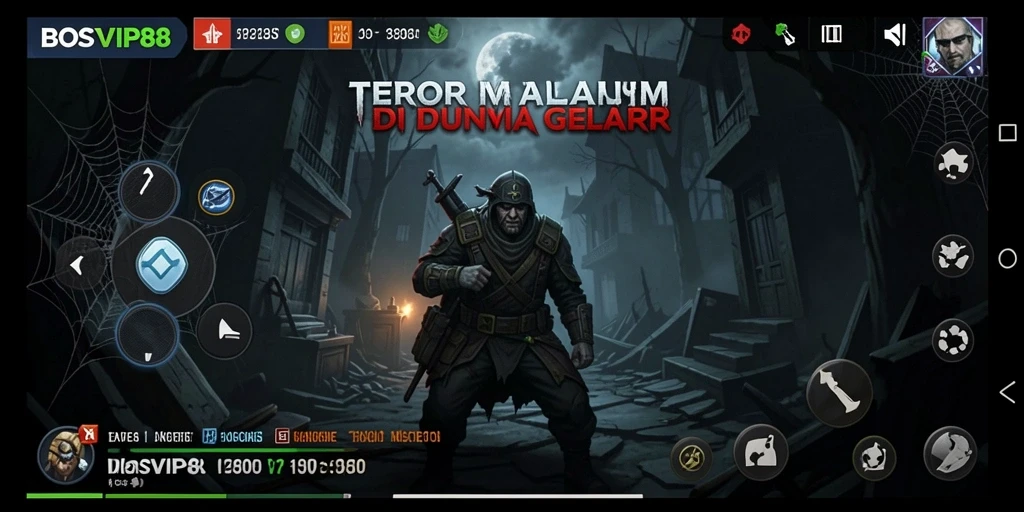 Tangkapan layar menampilkan suasana mencekam dalam gameplay Horror.