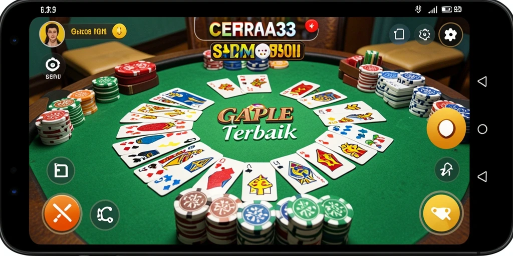 Tangkapan layar CERIA33 menampilkan gameplay Gaple yang seru dan interaktif.