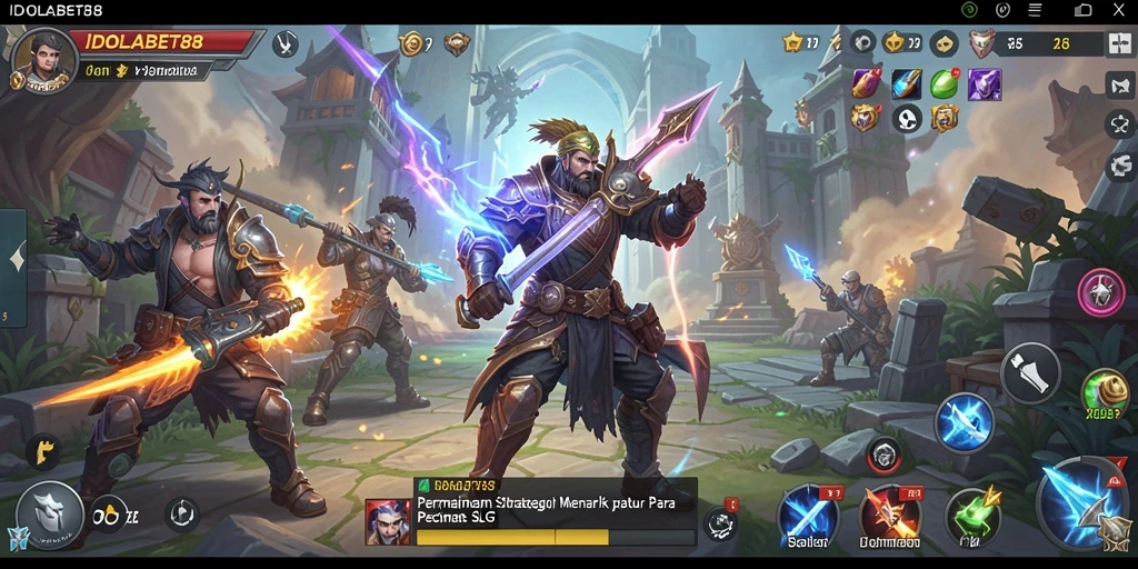 Screenshot utama IDOLABET88 menampilkan pertempuran strategis yang intens.