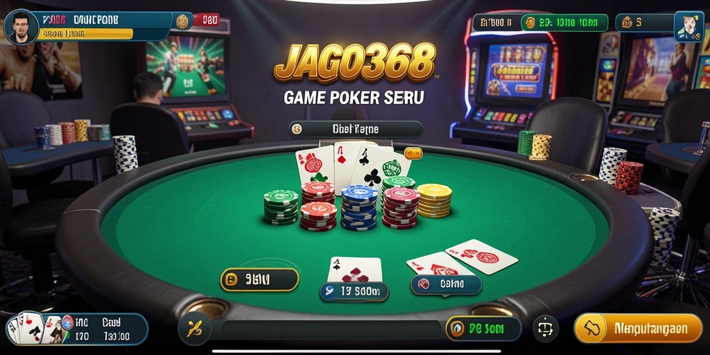 Screenshot gameplay JAGO368 menampilkan suasana seru bermain Poker.
