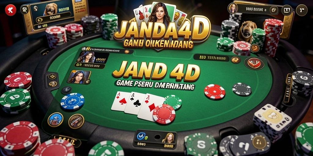 Tampilan gameplay Poker yang menarik di JANDA4D.