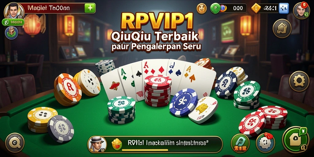 Tampilan gameplay seru dalam RPVIP1 dengan kartu QiuQiu.