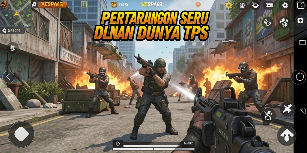 Tangkapan layar gameplay TPS seru dari VESPA69.